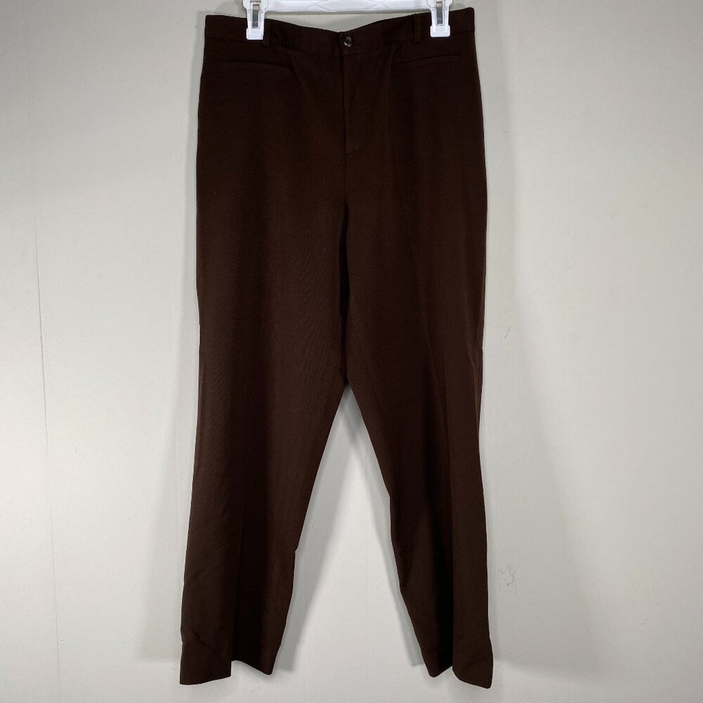 Vintage Rafaella PETITES Dress Pants Women's 14P Brown Business Office VTG